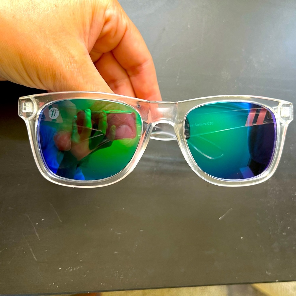 Blenders Clear Framed Polarized Sunglasses- Unisex